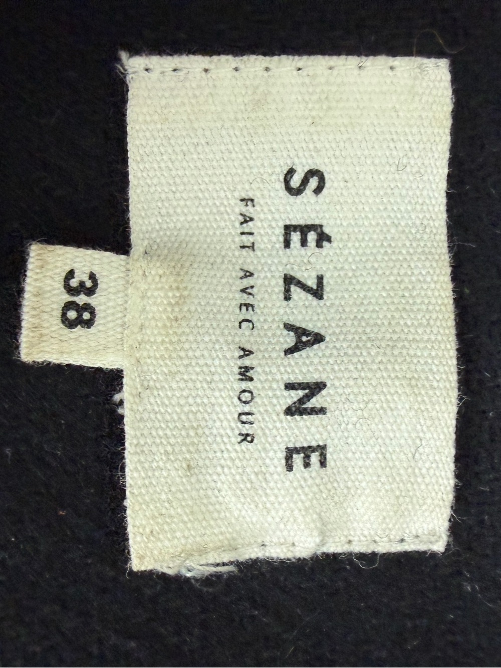 Sézane Jim coat black wool long coat boyfriend fit Size 38 US 6 - Picture 11 of 12